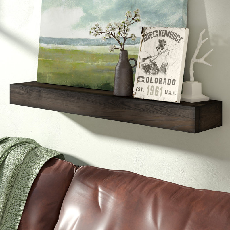 Three Posts™ Montserrat Pine Solid Wood Floating Shelf & Reviews Wayfair